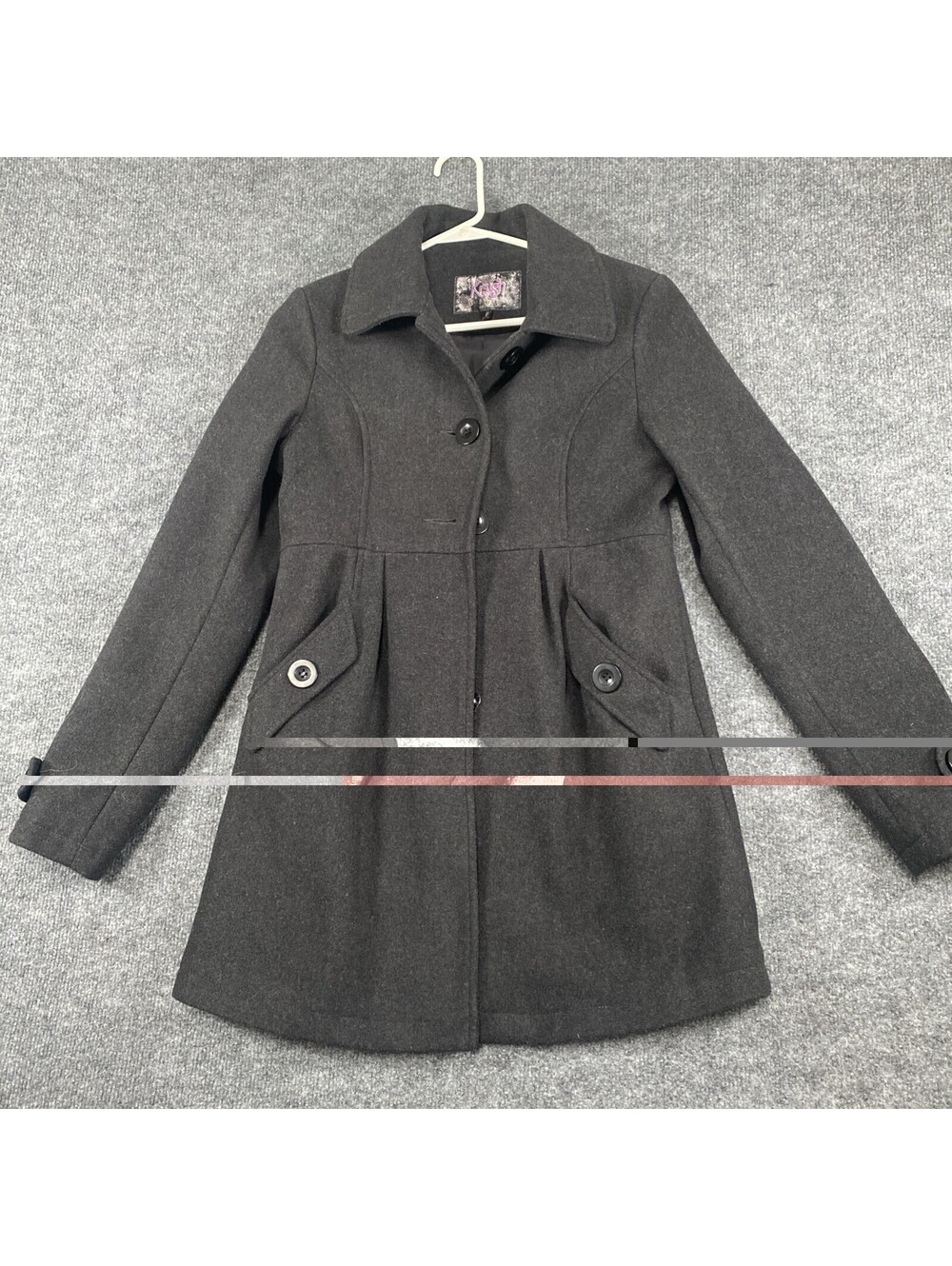 KRUSH WOMENS JACKET COAT Trench Preppy Workwear Size S AD